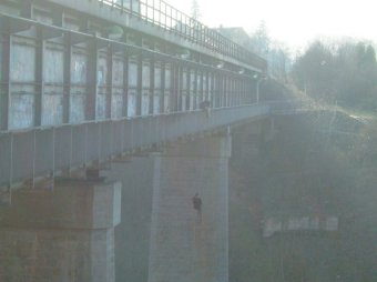 2005-04-01 - Třebíč - Borovinský most - Slaňování