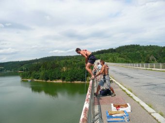 2008-07-12 - Dalešická přehrada - Stropešínský most - Kienova houpačka