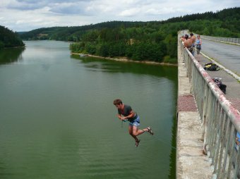 2008-07-12 - Dalešická přehrada - Stropešínský most - Kienova houpačka