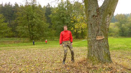 2009-10-24 - Třebíč - Borovina - Slackline