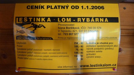 2010-07-22 - Leštinka - Lom Leštinka - Potápění s přístrojem