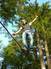2010-08-25 - Třebíč - Hrádek - Slackline