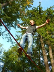 2010-08-25 - Třebíč - Hrádek - Slackline