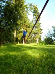 2010-08-25 - Třebíč - Hrádek - Slackline