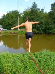 2011-09-03 - Třebíč - Poušov - Jihlava - Slackline