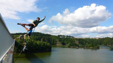 2012-07-22 - Dalešická přehrada - Stropešínský most - Kienova houpačka