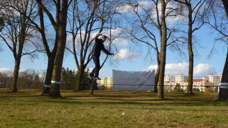 2013-04-13 - Třebíč - Hrádek - Slackline