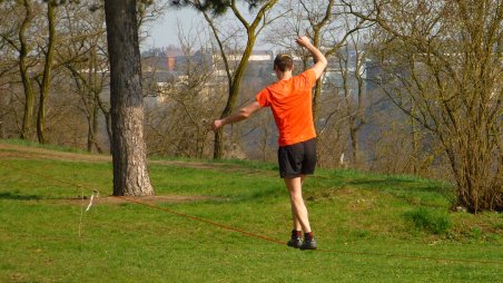 2013-04-21 - Třebíč - Hrádek - Slackline