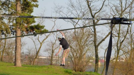 2013-04-21 - Třebíč - Hrádek - Slackline