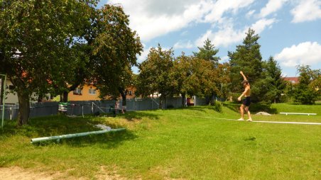 2013-07-02 - Stařeč - Sokolské hřiště - Slackline