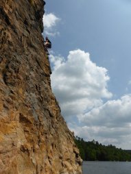 2013-07-14 - Dalešická přehrada - Wilsonova Skála - Lezení