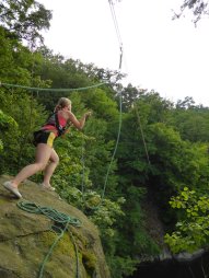 2013-07-18 - Dalešická přehrada - Rope Jumping
