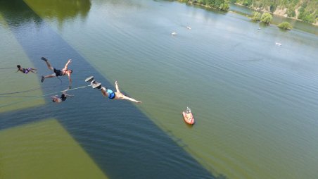 2013-07-27 - Dalešická přehrada - Stropešínský most - Kienova houpačka