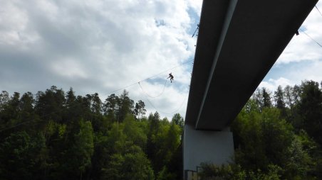 2014-07-05 - Dalešická přehrada - Stropešínský most - Rope Jumping