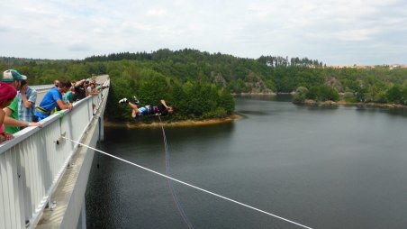 2014-07-05 - Dalešická přehrada - Stropešínský most - Rope Jumping