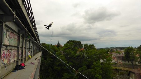 2014-07-10 - Třebíč - Borovinský most - Rope Jumping