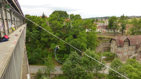 2014-07-10 - Třebíč - Borovinský most - Rope Jumping