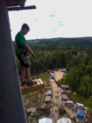 Rope Jumping z rozhledny u Jakuba v České Kanadě