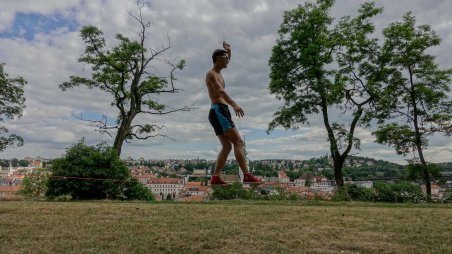 2017-06-18 - Třebíč - Hrádek - Slackline