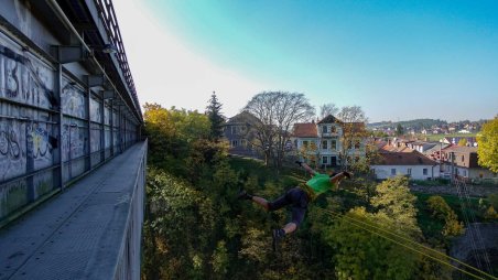 2017-10-17 - Třebíč - Borovinský most - Rope Jumping