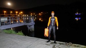 Plavání 42 km: Slapská přehrada