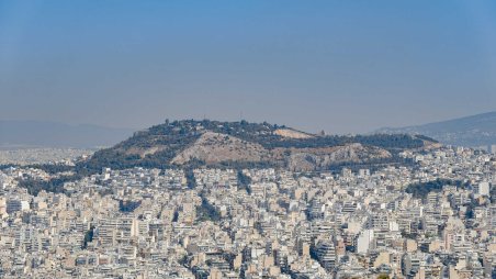 Výhled na Athény z Mount Lycabettus