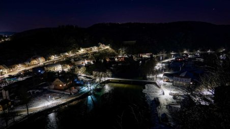 Výhled na Vranov nad Dyjí od Vraní věže