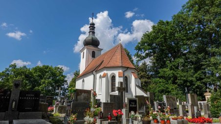 Kostel sv. Jiljí u rybníka Svět nedaleko Třeboně