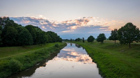 Řeka Opava u Hlučínského jezera