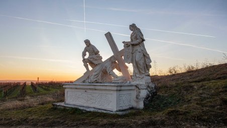 5. zastavení na křížové cestě Retz (Reteč) u starého městského větrného mlýna